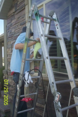 Window cleaning work